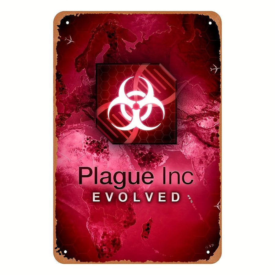 Retro Gaming Games - Vintage Style Plague Inc Evolved Metal