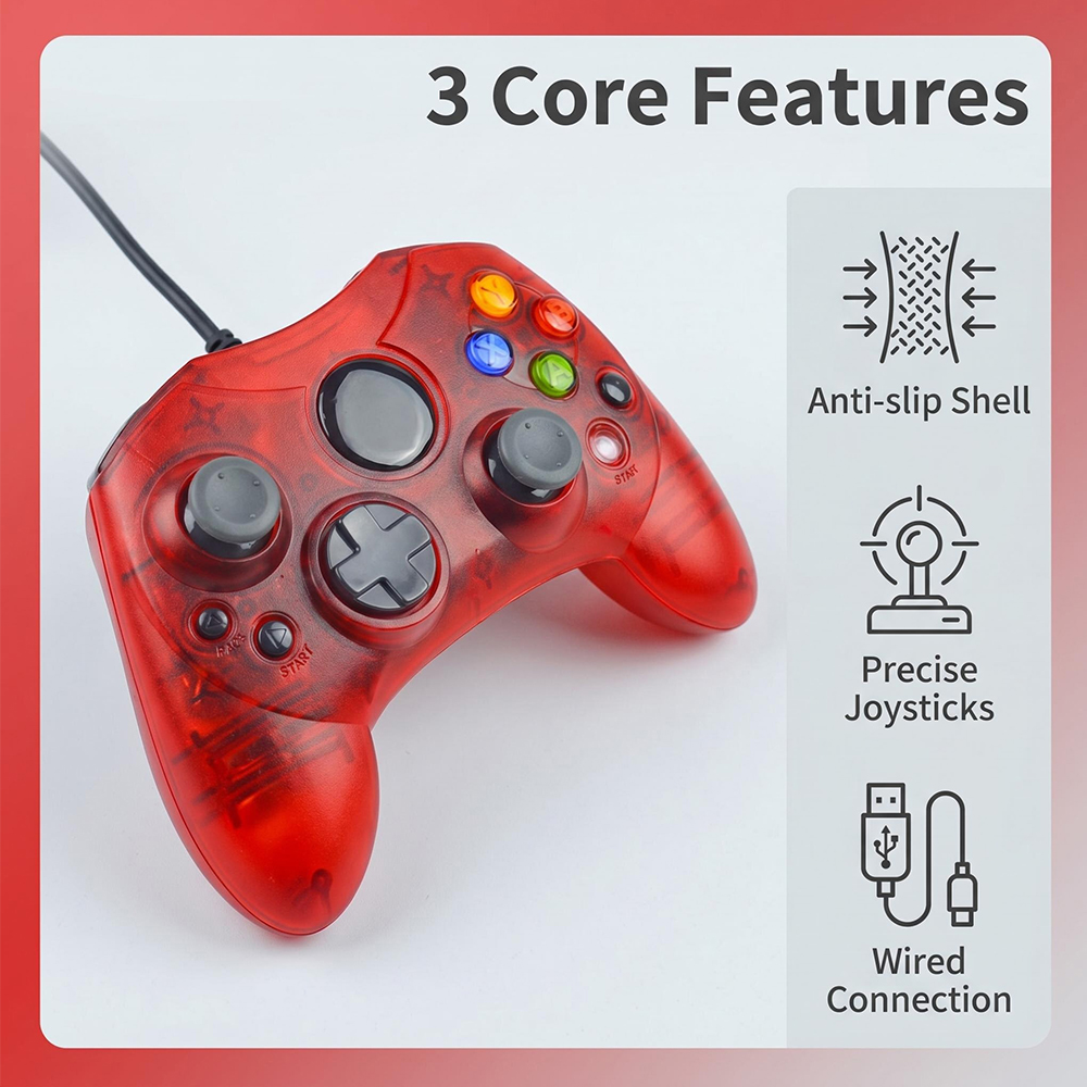 Retro Gaming Xbox - Wired Game Controller - Retro Gaming