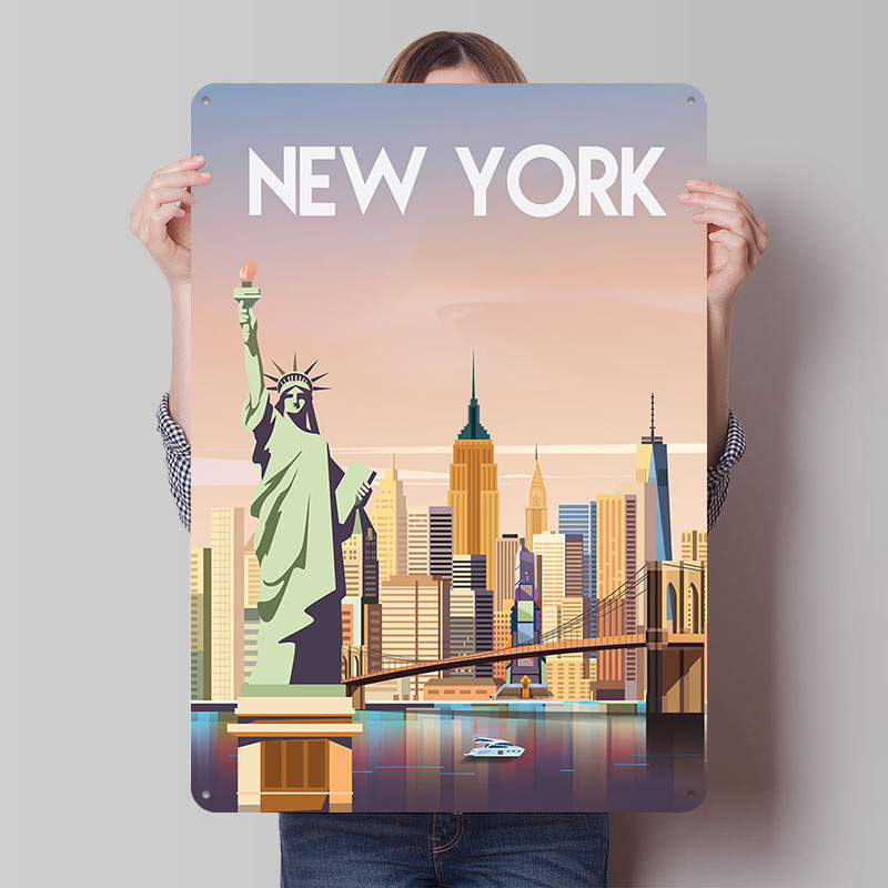 Retro Gaming York - New York Metal Poster Custom Wall