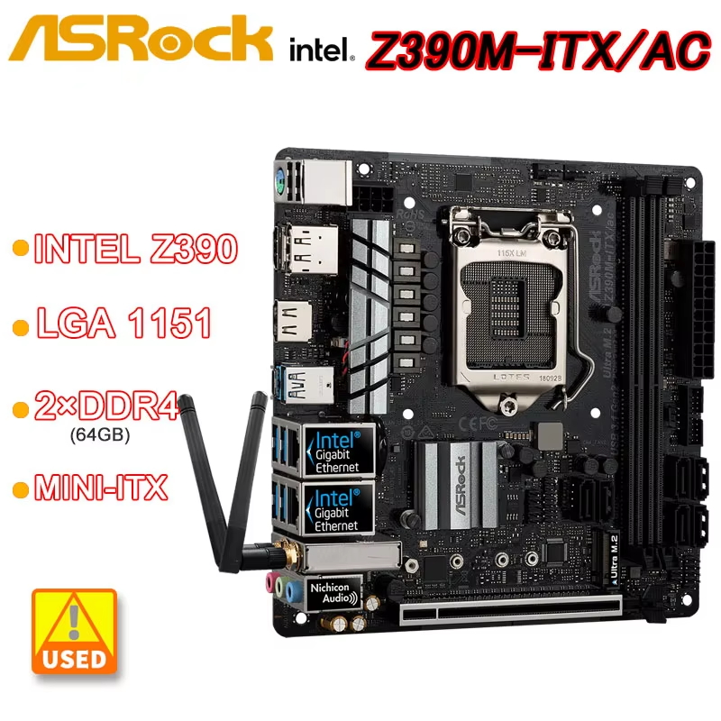 Intel Cpu Core I9 - Asrock Z390M-ITX/AC Mini-ITX Motherboard Intel Z390