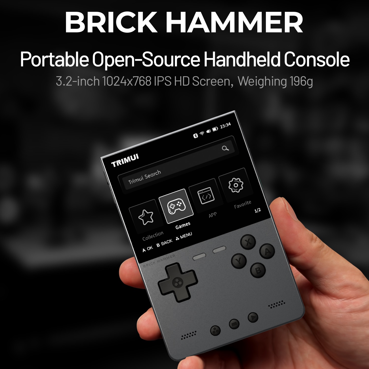 Retro Gaming Kiosk - TRIMUI BRICK HAMMER Retro Handheld Game
