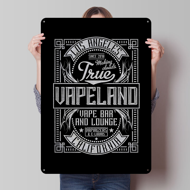 Retro Gaming Island - Vape Land Tinplate Posters Customizable Wall
