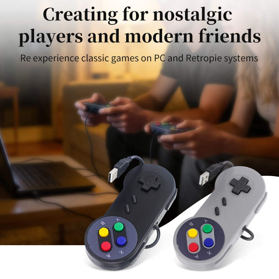 Retro Gaming Raspberry Pi 5 - USB Retro Gamepad for PC NESPi