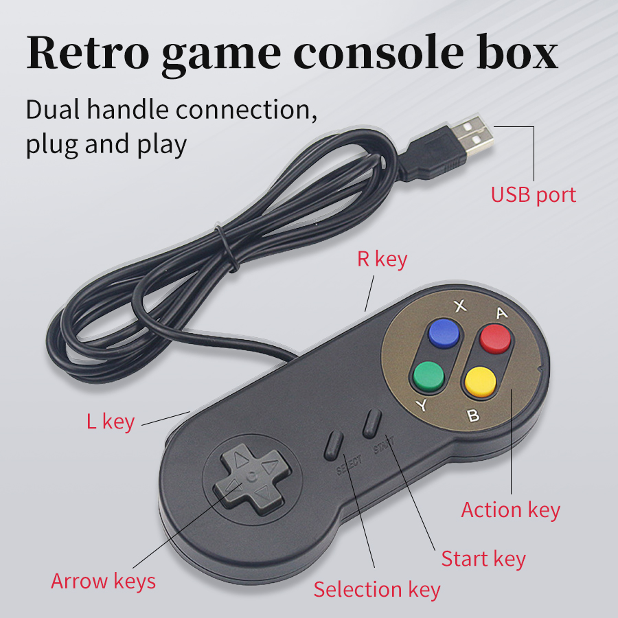 Retro Gaming Raspberry Pi 5 - Plug and Play USB Gamepad for