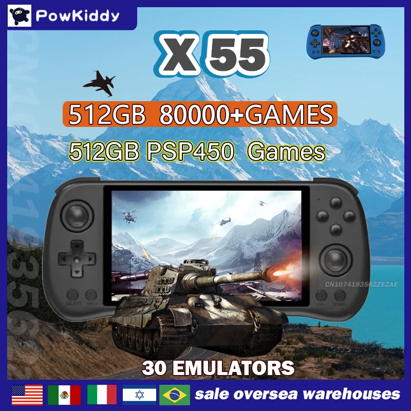 80000Games 512G POWKIDDY X55 5 - đánh giá và giá Retro Gaming Kiosk