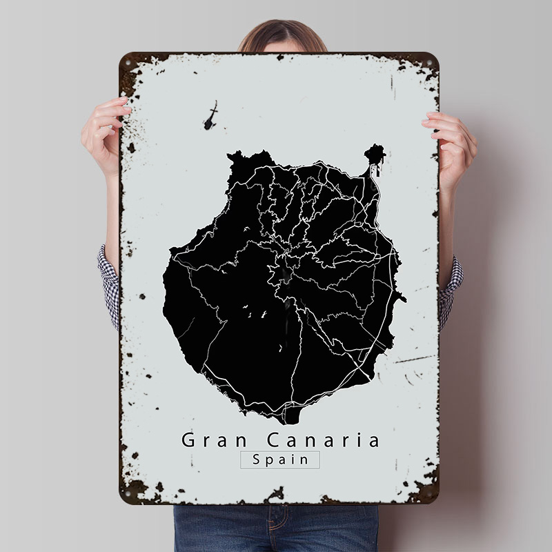 Gran Canaria Island Map Metal  - đánh giá và giá Retro Gaming Island