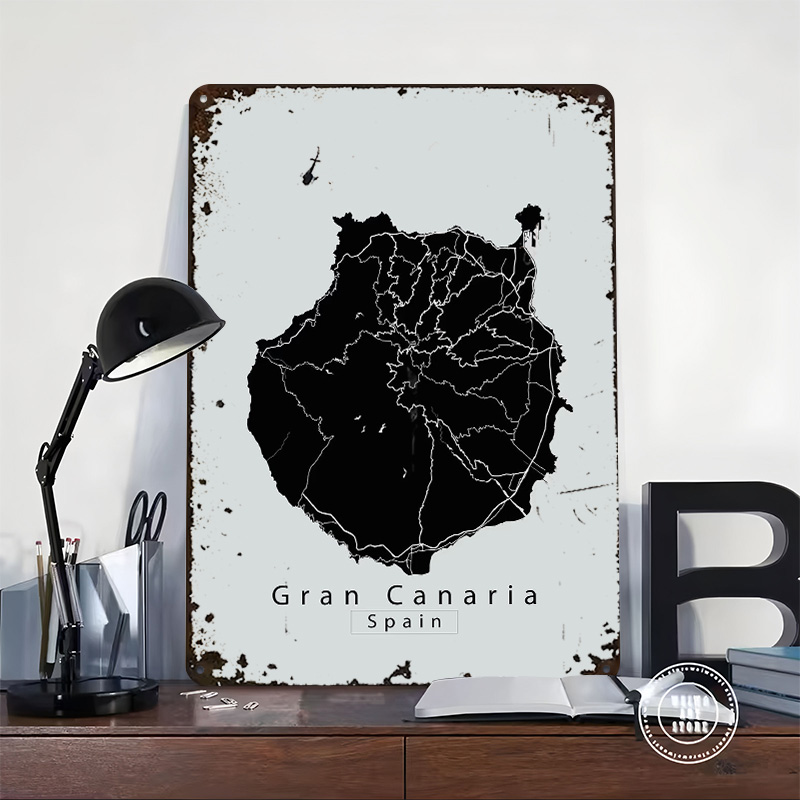 Gran Canaria Island Map Metal  - đánh giá và giá Retro Gaming Island