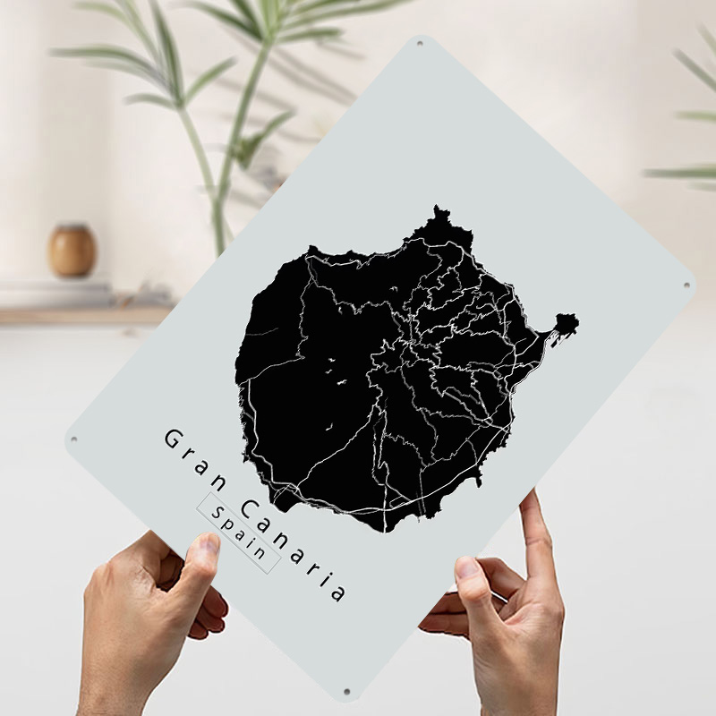 Gran Canaria Island Map Metal  - đánh giá và giá Retro Gaming Island
