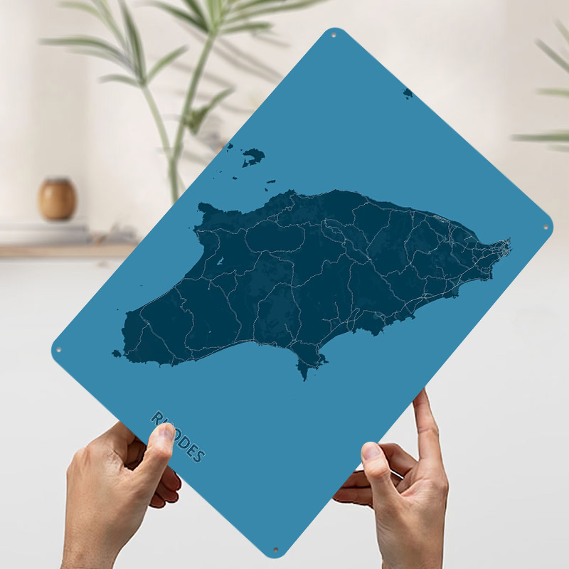 Map of Rhodes Island Poster Cu - đánh giá và giá Retro Gaming Island