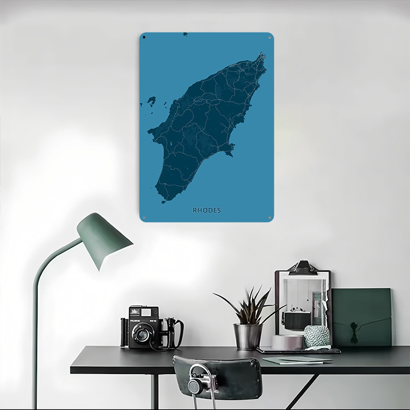 Map of Rhodes Island Poster Cu - đánh giá và giá Retro Gaming Island