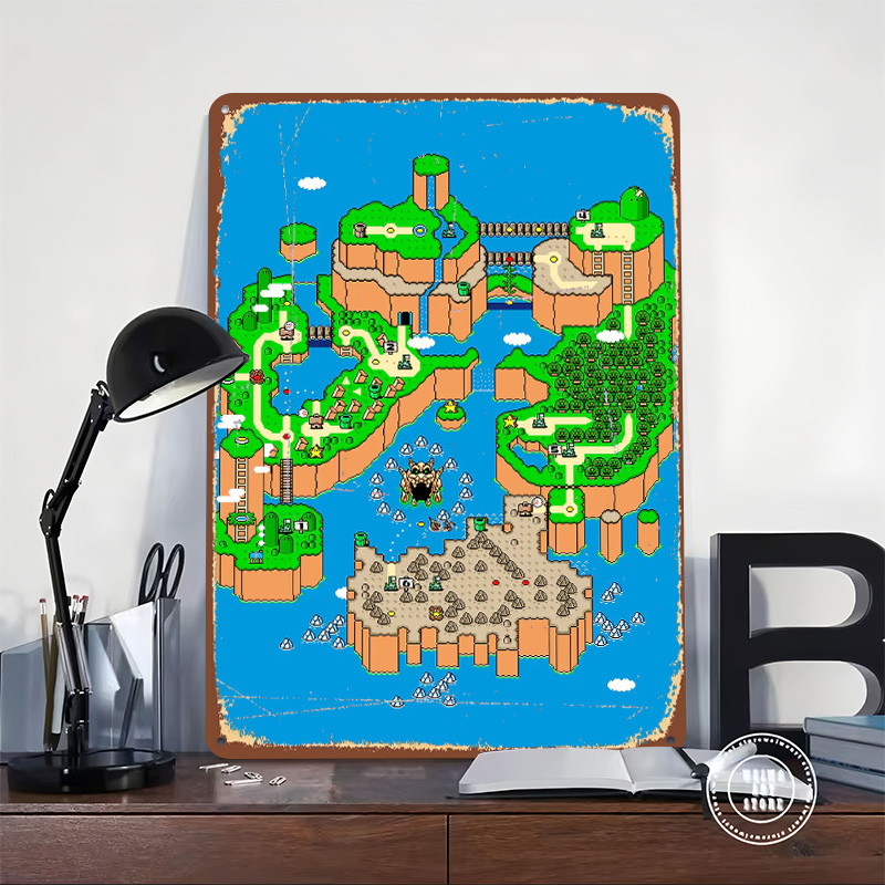 Dinosaur Land Metal Poster Cus - đánh giá và giá Retro Gaming Island