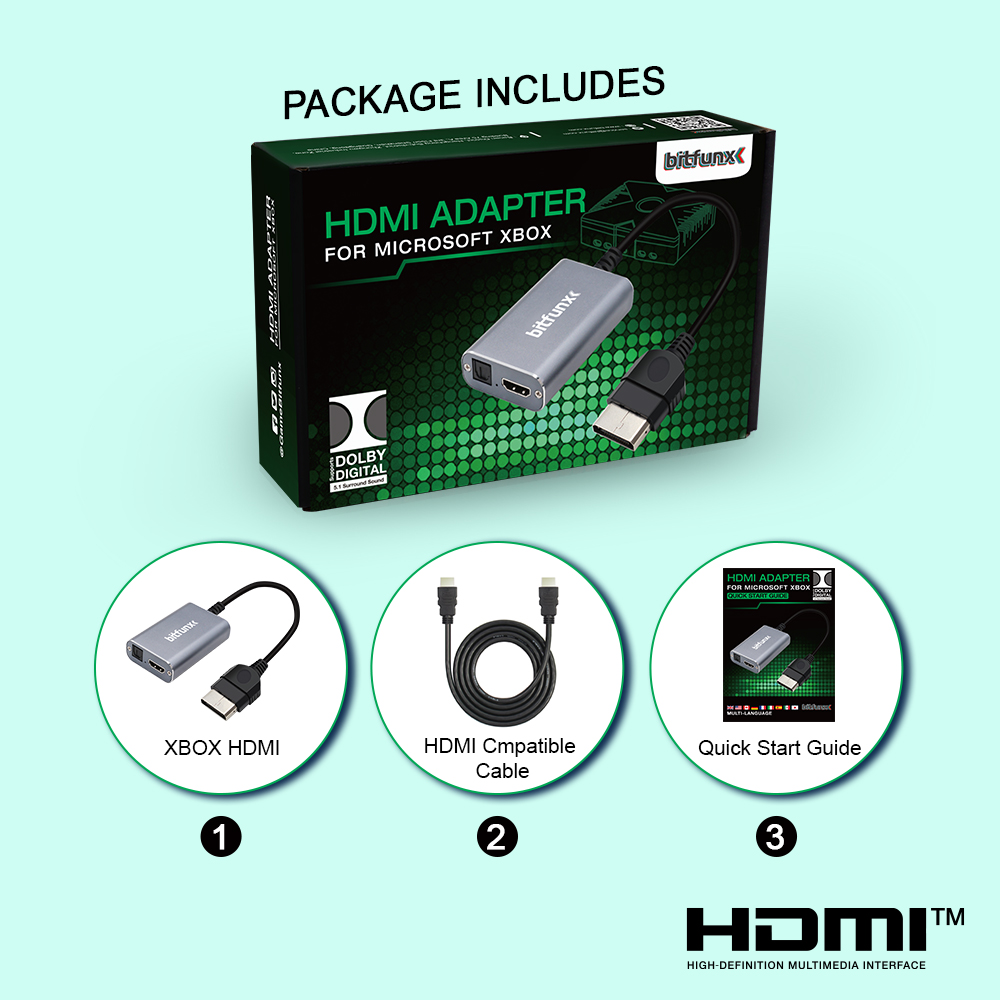 Bitfunx HDMI™ Adapter for XBOX - đánh giá và giá Retro Gaming Xbox