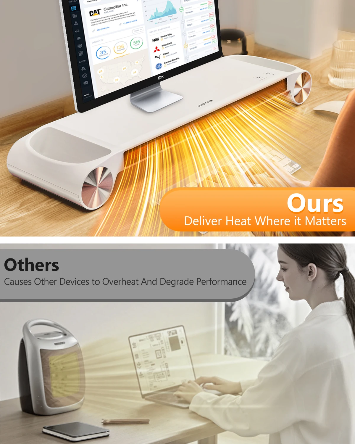 Eary 330W Desktop Space Heater - đánh giá và giá Crt Monitor Stand