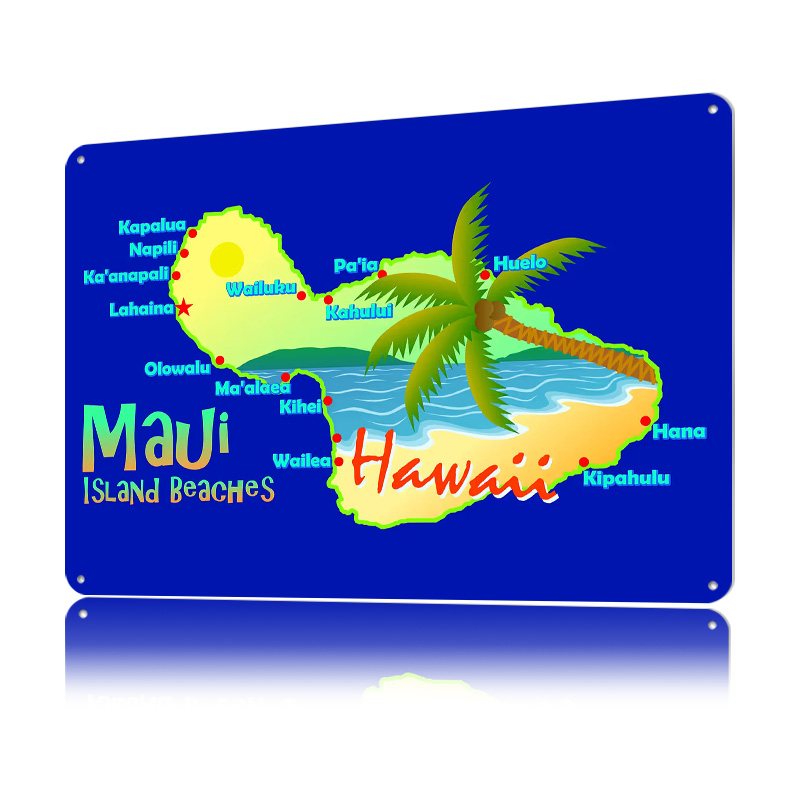 Maui Hawaii Island Beaches Map - đánh giá và giá Retro Gaming Island