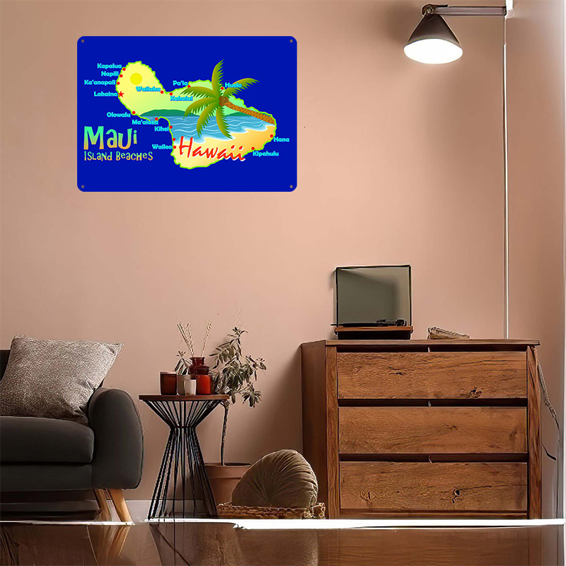 Maui Hawaii Island Beaches Map - đánh giá và giá Retro Gaming Island